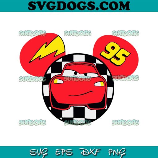 Cars Lightning Mc Queen Mickey SVG PNG #1