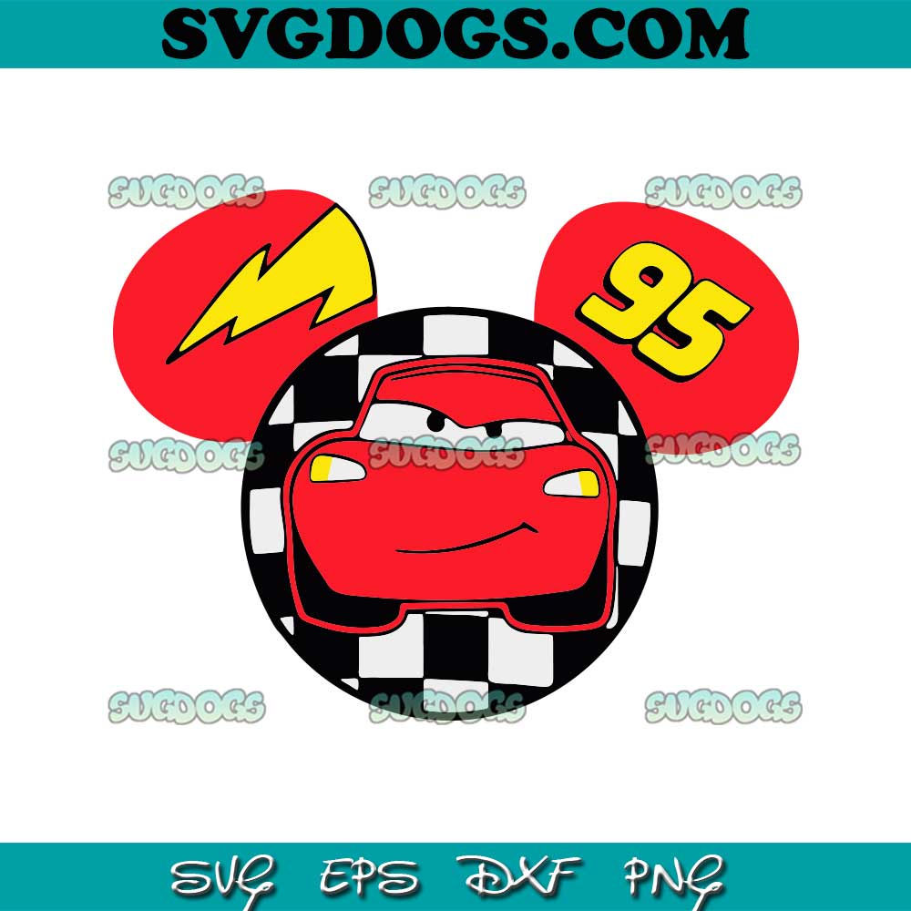 Cars Lightning Mc Queen Mickey SVG PNG #1