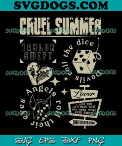 Cruel Summer Eras Tour Devils Roll The Dice SVG PNG, Taylor Swift SVG PNG EPS DXF