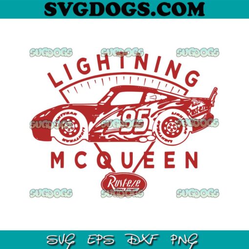 Disney Pixar Cars Lightning McQueen SVG PNG, Lightning McQueen SVG, Disney Pixar Cars SVG PNG EPS DXF