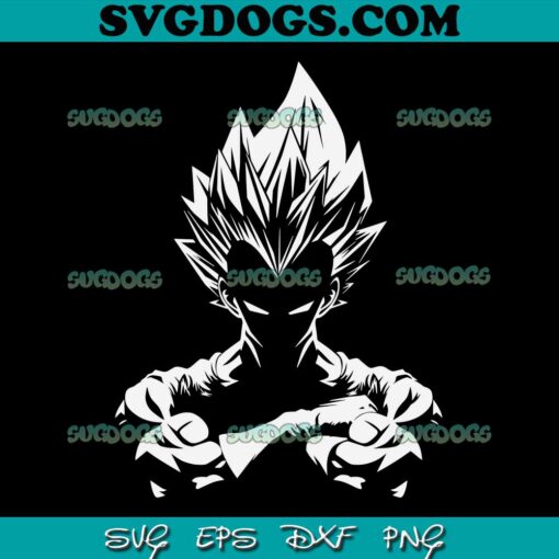 Dragon Ball Z Vegeta SVG PNG, Vegeta Anime SVG, Dragon Ball Z Vegeta SVG PNG DXF EPS