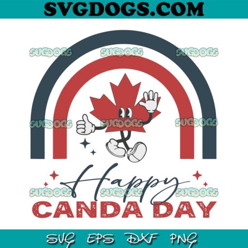 Happy Canada Day SVG PNG, Happy Canada Day Maple Leaf Canadian Flag SVG, Canada Day SVG PNG EPS DXF