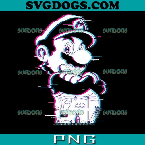 Mario Glitched PNG, Supper Mario PNG