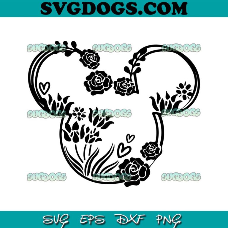 Mickey Mouse Flower SVG PNG #1