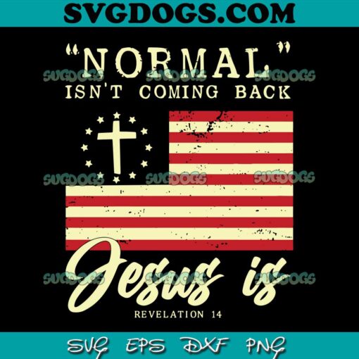 American Flag Normal Isn’t Coming Back But Jesus Is Revelation SVG PNG, Revelation 14 SVG, American Flag SVG PNG EPS DXF