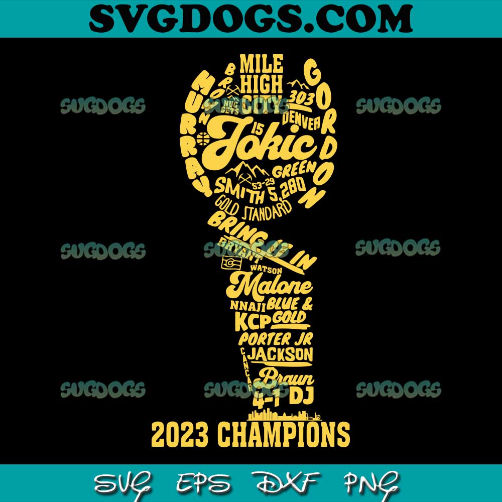 Denver Nuggets 2023 NBA Finals Champions PNG Silhouette Files