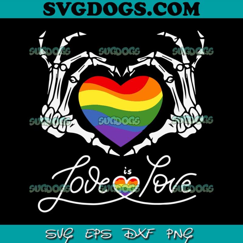 Rainbow Skeleton Heart Love Is Love Lgbt Svg 1 4567