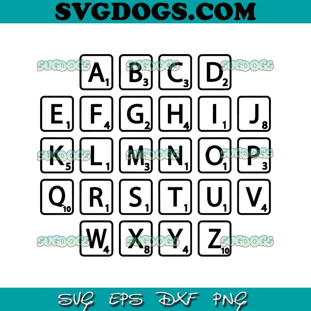 Scrabble Letters SVG PNG #1