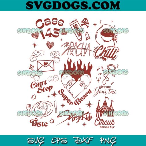 Stray Kids Vintage Maxident SVG PNG, Stray Kids World Tour SVG, Case 143 SVG PNG DXF EPS