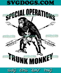 Trunk Monkey SVG PNG, Special Operations SVG, Monkey SVG PNG EPS DXF