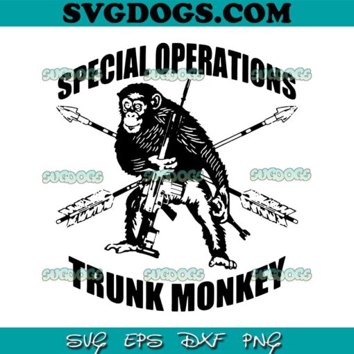 Trunk Monkey SVG PNG, Special Operations SVG, Monkey SVG PNG EPS DXF