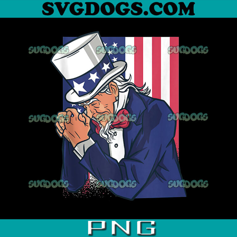 Uncle Sam Praying Us American Patriotic Culture 4th July PNG #1