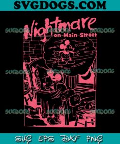 Nightmare On Main Street Mickey Mouse SVG PNG, Nightmare SVG, Mickey Mouse Nightmare SVG PNG EPS DXF