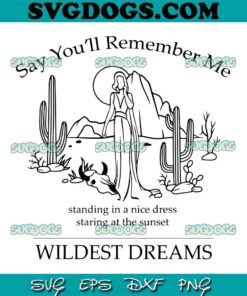 Wildest Dreams Taylor Swift Say You Will Remember Me SVG PNG, Standing In A Nice Dress SVG PNG DXF EPS
