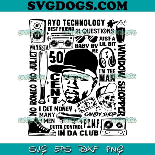 50 Cent Tour 2023 SVG PNG, 50 Cent Rapper SVG, Window Shopper SVG PNG EPS DXF