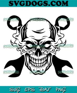 American Mechanic Skull SVG PNG, USA Flag Skull Mechanic SVG, Mechanic SVG PNG EPS DXF