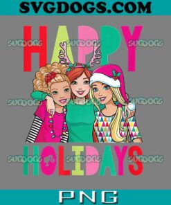 Barbie Happy Holidays PNG, Barbie Christmas PNG, Barbie Movie PNG
