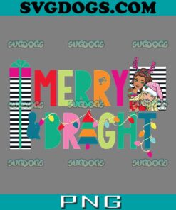 Barbie Merry Bright PNG, Barbie Christmas PNG, Barbie PNG