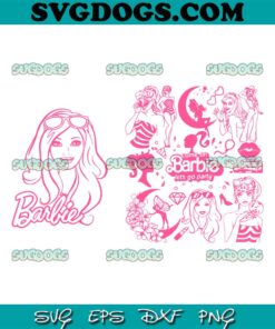 Barbie Movie Doodle SVG PNG, 2 Side Princess Barbies New Movies 2023 SVG, Barbies SVG PNG EPS DXF