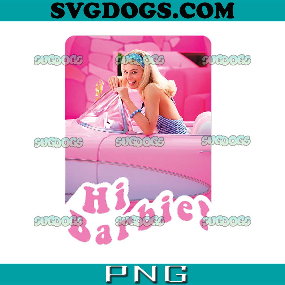 Hi Barbie Car PNG, Barbie The Movie PNG, Barbie Pink PNG