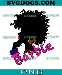 Black Barbie PNG, Black Doll Curly Afro PNG, Black Girl Barbie PNG