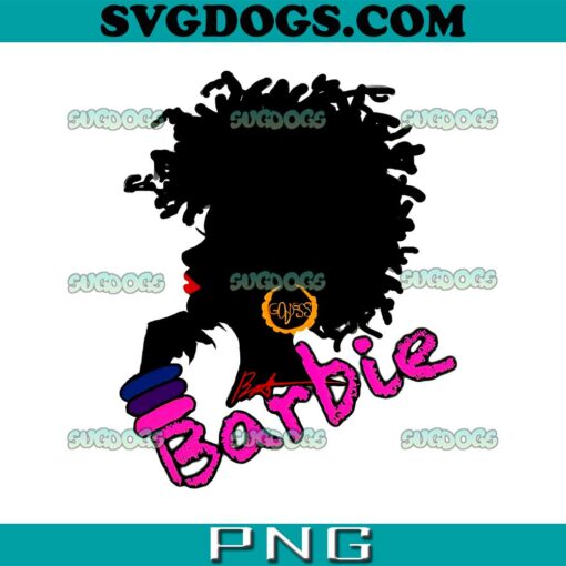 Black Barbie PNG, Black Doll Curly Afro PNG, Black Girl Barbie PNG