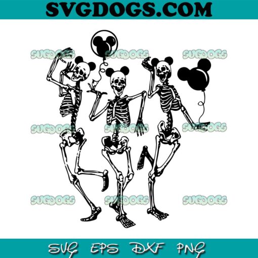 Mickey Skeleton SVG PNG, Skeletons Halloween Mickey SVG, Disney Skeleton SVG PNG EPS DXF