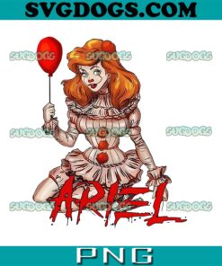 Horror Princess Ariel PNG, Arie PNG, Pennywise PNG, Disney Halloween PNG