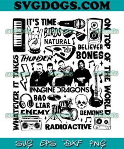 Imagine Dragons SVG PNG, Pop Rock Music Concert SVG, Rocking The World SVG PNG EPS DXF