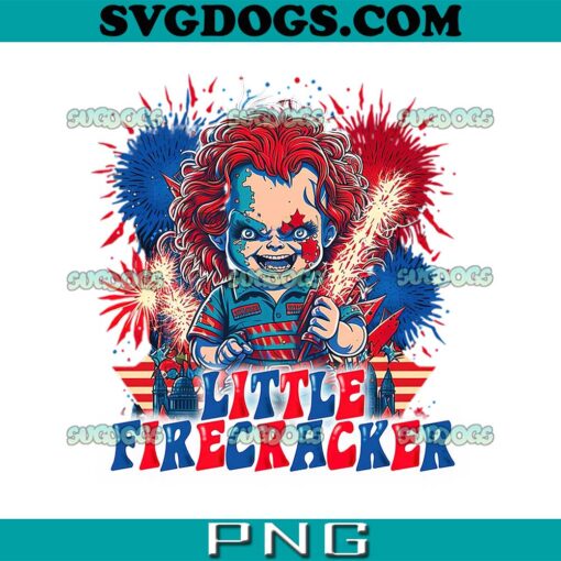 Chucky 4th Of July PNG, Chucky Little Firecracker PNG, Horror Movie Chucky PNG