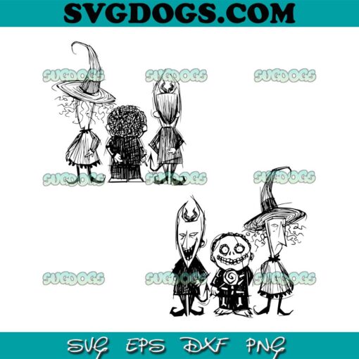 Lock Shock And Barrel SVG PNG, Boogies Boys Disney SVG, Friends Halloween SVG PNG EPS DXF