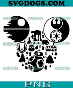 Mickey Star Wars SVG PNG, Starwars Characters SVG, Mickey Disney SVG PNG EPS DXF