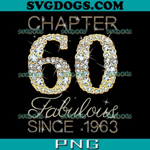 Personalized Chapter 60 Fabulous Since 1963 PNG, 60th Birthday PNG, Birthday Party PNG