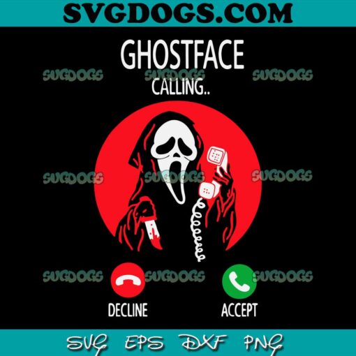 Scream Ghostface Club Calling SVG PNG, Ghostface Calling SVG, Scream Face SVG PNG EPS DXF