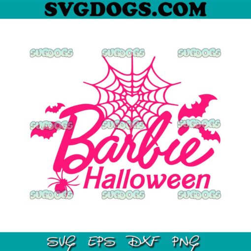 Barbie Halloween SVG PNG, Barbie Movie SVG, Pink Doll SVG PNG EPS DXF