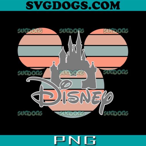 Mickey Ear Disney Castle SVG PNG, Castle Mickey SVG, Castle In Mickey SVG PNG EPS DXF