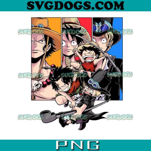 One Piece PNG, One Piece Three Brothers PNG, Portgas D Ace PNG, Luffy PNG