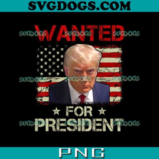 Wanted Donald Trump For President 2024 USA Flag PNG, Donald Trump PNG, Trump 2024 PNG