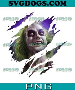 Beetlejuice Ripped PNG, It's Showtime PNG, Horror Halloween PNG