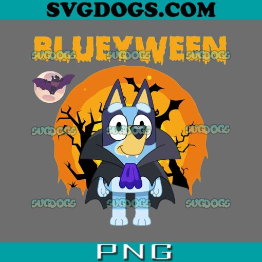 Bluey Halloween PNG, Bluey Dracula PNG, Bluey PNG