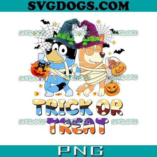 Bluey Trick Or Treat PNG, Bluey Halloween PNG, Bluey Ghost PNG