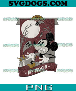 Mickey The Moon PNG, Disney Mickey And Friends Halloween PNG, Mickey Spooky PNG