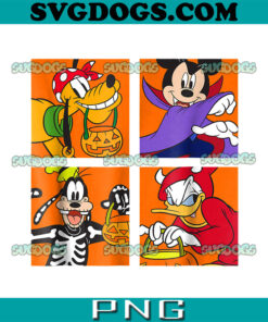 Disney Halloween PNG, Disney Mickey Mouse and Friends Surprise Halloween PNG, Mickey And Donald PNG