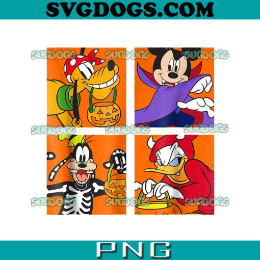 Disney Halloween PNG, Disney Mickey Mouse and Friends Surprise Halloween PNG, Mickey And Donald PNG