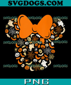 Minnie Mouse Halloween Ghosts Pumpkins Spiders PNG, Disney Minnie Mouse PNG, Halloween Ghosts PNG