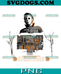 Halloween Michael And House Illustration PNG, House Michael Myers Trees PNG, Michael Myers PNG