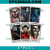Horror Tarot Cards PNG, Halloween Movie Character PNG, The Ghostface Jason Voorhees Michael Myers PNG