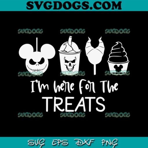 Im Here For The Treats SVG PNG, Disney Halloween Snacks SVG, Magical Kingdom SVG PNG EPS DXF