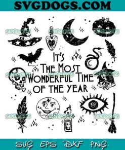 It’s The Most Wonderful Time Of The Year SVG PNG, Halloween SVG, Pumpkin SVG PNG EPS DXF