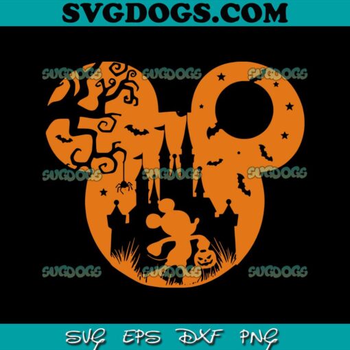 Mickey Halloween SVG PNG, Mickeys Not So Scary SVG, Disney Halloween Castle SVG PNG EPS DXF